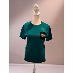 Wicked Women’s T-Shirt XL Green Pocket Graphic Destined To Fly Musical